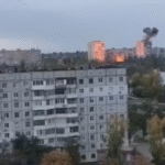 Моменти влучань у Херсоні показали на відео
